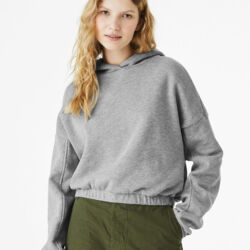 Women's FWD Fashion Sponge Fleece Cinched Bottom Hoodie Sweatshirt Thumbnail