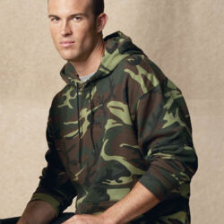 Unisex Camo Fleece Hoodie Sweatshirt Thumbnail