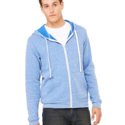 Unisex Triblend Sponge Fleece Full-Zip Hoodie Sweatshirt Thumbnail