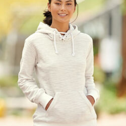 Women’s French Terry Sport Lace Scuba Hooded Sweatshirt Thumbnail