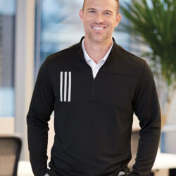 Men's 3-Stripes Double-Knit Quarter-Zip Pullover Thumbnail