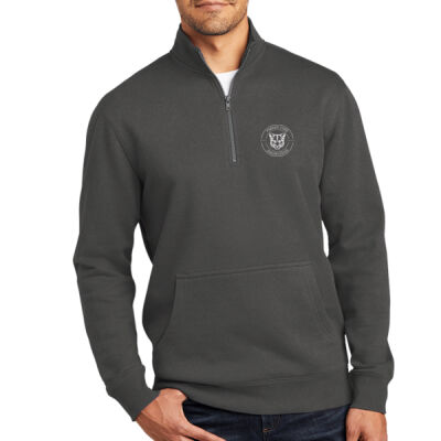 White Cougar Head Logo - V.I.T. Fleece 1/4 Zip Thumbnail