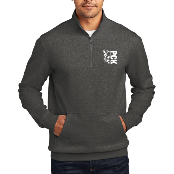 White 1/2 Cougar-PCK - V.I.T. Fleece 1/4 Zip Thumbnail
