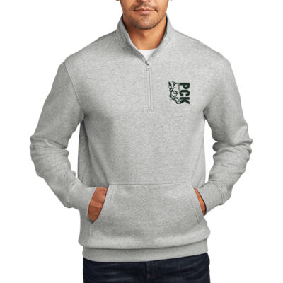 Green 1/2 Cougar-PCK - V.I.T. Fleece 1/4 Zip Thumbnail