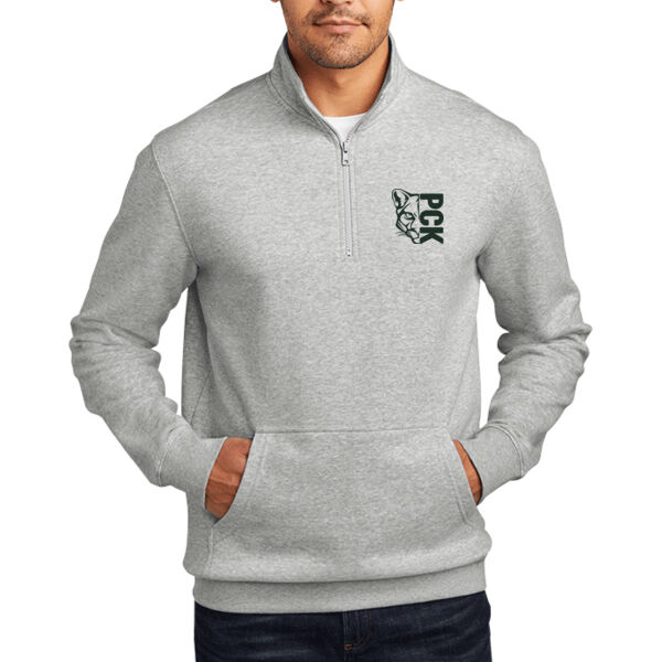 Green 1/2 Cougar-PCK - V.I.T. Fleece 1/4 Zip Thumbnail