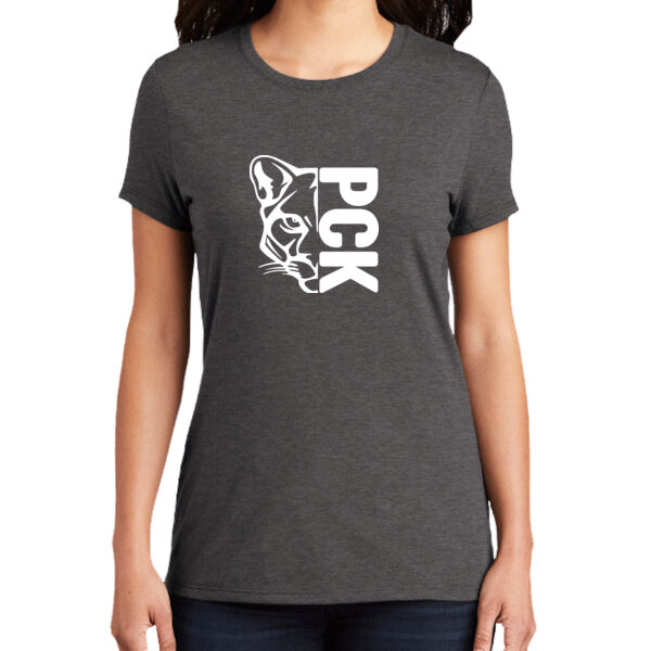 White Cougar Head Logo - Women's Perfect Tri ® Tee Thumbnail