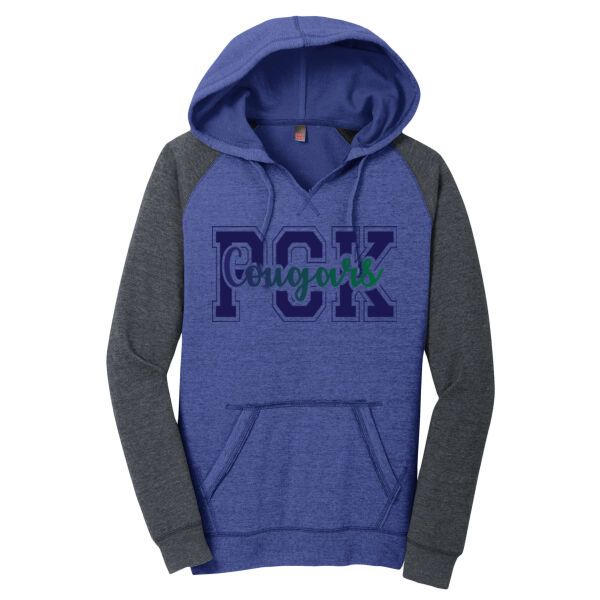 PCK Cougars - Women's Lightweight Fleece Raglan Hoodie Thumbnail