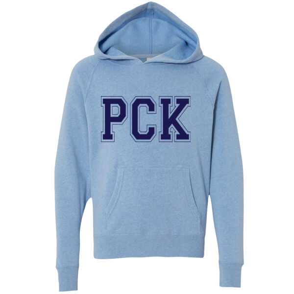 PCK Navy - Youth Lightweight Special Blend Raglan Hooded Sweatshirt Thumbnail